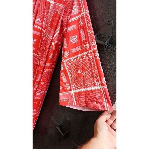 Quilt pattern polyester homemade dress - Picture 4 of 5